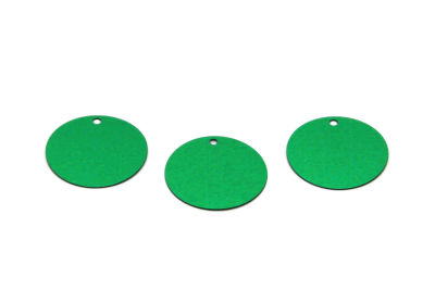 18 mm PLASTİK PUL PAYET, NAKIŞ PULU, DÖKME PUL, YAN DELİK, KOYU YEŞİL RENK - 2