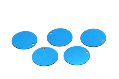 18 mm PLASTİK PUL PAYET, NAKIŞ PULU, DÖKME PUL, YAN DELİK, TURKUAZ RENK - 2