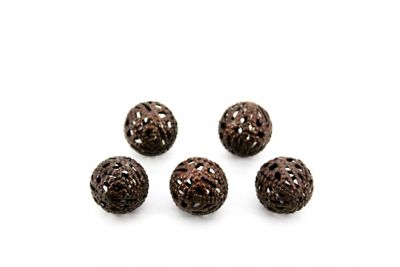 18 mm YUVARLAK DANTEL TOP, BAKIR KAPLAMA #327B - 2