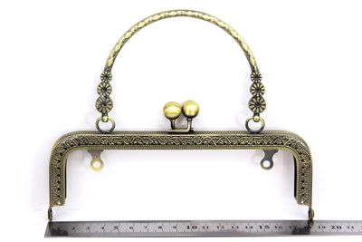 18.5 CM ÇANTA KULPU, ANTİK SARI RENK, KOD-19AS - 2