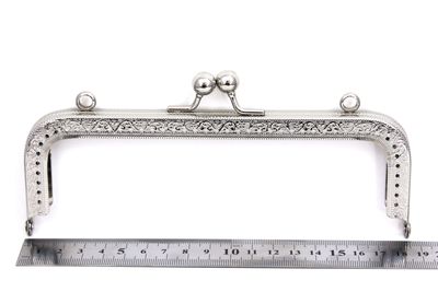18.5 CM ÇANTA VE CÜZDAN KULPU, NİKEL RENK, KOD-11N - 2