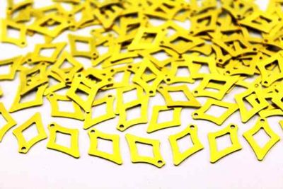 17x12 mm KILIÇ DESENLİ TEK DELİKLİ PUL, HAM PİRİNÇ #646-1H - 2