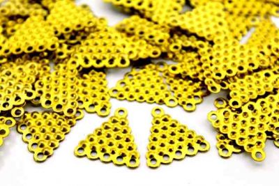 18x17 mm DESENLİ KÜPE SALLANTISI, HAM PİRİNÇ #146H - 2