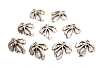 17x21 mm KURDELA FİGÜRÜ, ZAMAK DÖKÜM, BOYALI GÜMÜŞ KAPLAMA #811N - 2