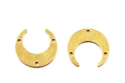 19x20 mm AY DESENLİ PUL, HAM PİRİNÇ #1673H - 2