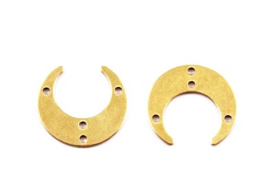 19x20 mm AY DESENLİ PUL, HAM PİRİNÇ #1675H - 2