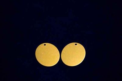19x26 mm OVAL DESENLİ TEK DELİK PUL, HAM PİRİNÇ #592H-TEK-DELİK - 3