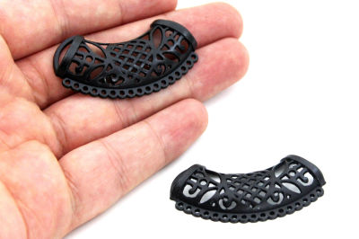 19x48 mm KOLYE VE FULAR APARATI ZAMAK DÖKÜM, SİYAH RENK - 2
