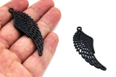 19x58 mm DESENLİ SALLANTI ZAMAK DÖKÜM, SİYAH RENK - 2
