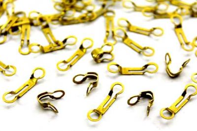 2 mm - 2.4 mm - 3.2 mm DORE ZİNCİR KLİPSİ, HAM PİRİNÇ, #525H - 2