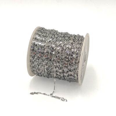 2 mm ÇELİK ZİNCİR, DUDAK ZİNCİR, GÜMÜŞ RENK, 1. KALİTE KARARMAZ - 2