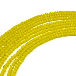 2 mm KRİSTAL CAM BONCUK YASSI, MAT SARI RENK #KRS229 - ERTÜRK