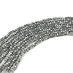 2 mm KRİSTAL CAM BONCUK YASSI, MAT - ŞEFFAF JANJANLI KOYU GRİ RENK #KRS216 - ERTÜRK