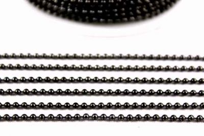 2 mm TRAŞSIZ FREE SİYAH TOP DORE ZİNCİR - 2