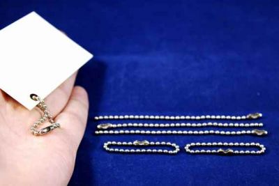 20 cm FREE NİKEL TOP DORE HAZIR ETİKET ZİNCİRİ - 1