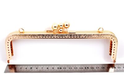 20 CM İKİ BÖLMELİ ÇANTA KULPU, ROSE GOLD RENK, KOD-28R - 2