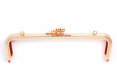 20 CM İKİ BÖLMELİ ÇANTA KULPU, ROSE GOLD RENK, KOD-28R - 3
