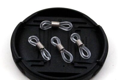 20 mm, BÜYÜK GÖZLÜK LASTİĞİ, BEYAZ PLASTİK, NİKEL YAY METAL - 2