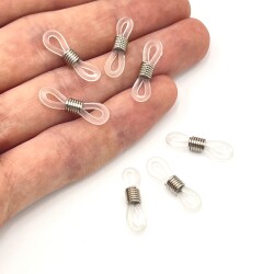 20 mm, BÜYÜK GÖZLÜK LASTİĞİ, BEYAZ PLASTİK, NİKEL YAY METAL - ERTÜRK