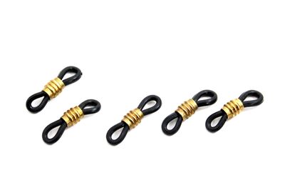 20 mm, BÜYÜK GÖZLÜK LASTİĞİ, SİYAH PLASTİK, SARI METAL - 2