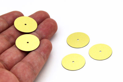 20 mm PLASTİK PUL PAYET, NAKIŞ PULU, DÖKME PUL, ORTADAN DELİK, ALTIN RENK - 3