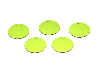20 mm PLASTİK PUL PAYET, NAKIŞ PULU, DÖKME PUL, YAN DELİK, AÇIK YEŞİL RENK - 2