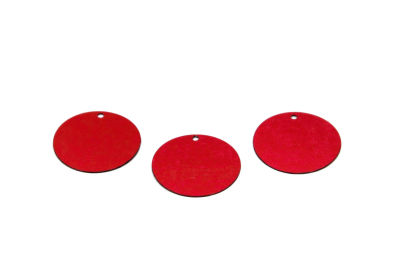 20 mm PLASTİK PUL PAYET, NAKIŞ PULU, DÖKME PUL, YAN DELİK, KIRMIZI RENK - 2