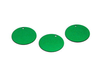 20 mm PLASTİK PUL PAYET, NAKIŞ PULU, DÖKME PUL, YAN DELİK, KOYU YEŞİL RENK - 2