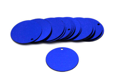 20 mm PLASTİK PUL PAYET, NAKIŞ PULU, DÖKME PUL, YAN DELİK, MAVİ RENK - 2