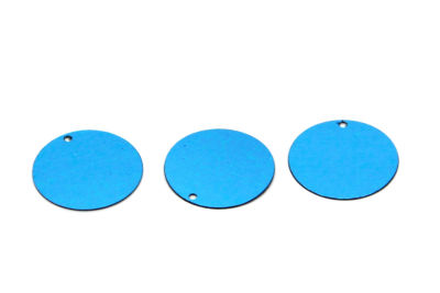 20 mm PLASTİK PUL PAYET, NAKIŞ PULU, DÖKME PUL, YAN DELİK, TURKUAZ RENK - 2
