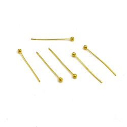 20 mm, TOP BAŞLI TAKI ÇİVİSİ, PİRİNÇ, SARI KAPLAMA - ERTÜRK