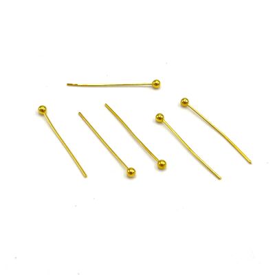 20 mm, TOP BAŞLI TAKI ÇİVİSİ, PİRİNÇ, SARI KAPLAMA - 1