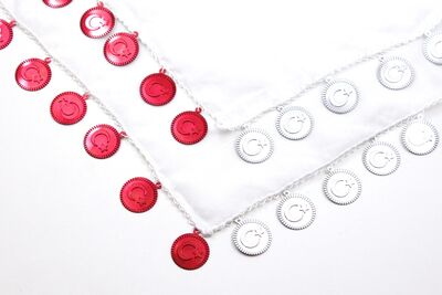 20 mm YUVARLAK AYYILDIZ MODEL PLASTİK PUL PAYET, GÜMÜŞ RENK - 4