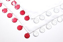 20 mm YUVARLAK AYYILDIZ MODEL PLASTİK PUL PAYET, KIRMIZI RENK - Thumbnail