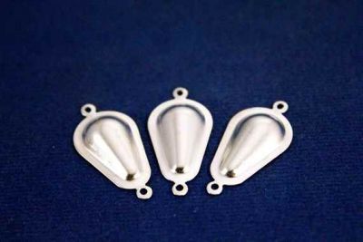 27x13 mm BOCUK YUVASI AVİZE PARÇASI, NİKEL KAPLAMA, PİRİNÇ #581N - 2