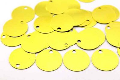 20 mm YUVARLAK TEK BÜYÜK DELİKLİ PUL, HAM PİRİNÇ #527H - 2
