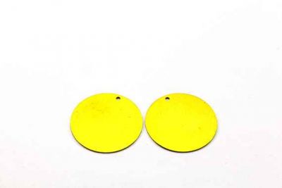 25 mm YUVARLAK TEK DELİK PUL, HAM PİRİNÇ #4H-TEK-DELİK - 3