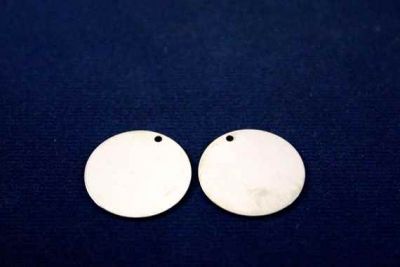 20 mm YUVARLAK TEK DELİK PUL, NİKEL KAPLAMA #61N - 3