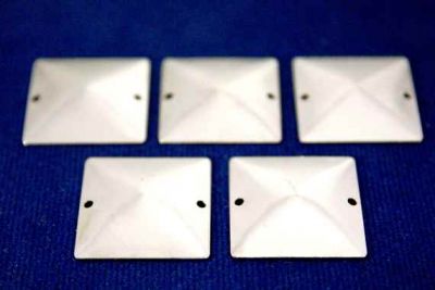 20x20 mm KARE İKİ DELİKLİ PUL, NİKEL KAPLAMA #671N - 2