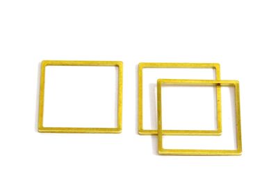 20x20 mm KARE RONDELA PUL, HAM PİRİNÇ #1776H - 3