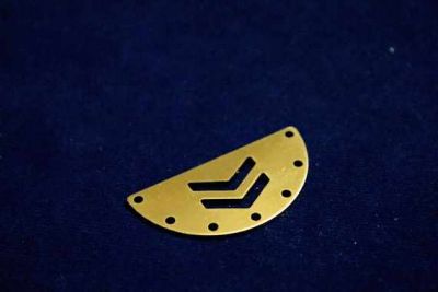 20x40 mm DESENLİ YEDİ DELİK PUL, HAM PİRİNÇ #957H - 2