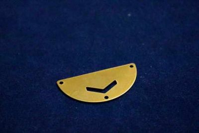 20x40 mm DESENLİ ÜÇ DELİK PUL, HAM PİRİNÇ #956H-TEK-DESEN - 2