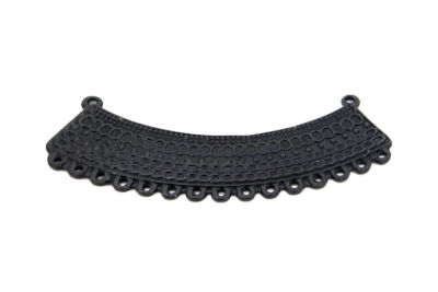 20x80 mm KOLYE VE FULAR APARATI ZAMAK DÖKÜM, SİYAH RENK - 2