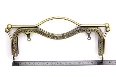 21 CM ÇANTA KULPU, ANTİK SARI RENK, KOD-13AS - 2