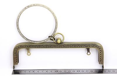 21 CM ÇANTA KULPU, ANTİK SARI RENK, KOD-21AS - 2