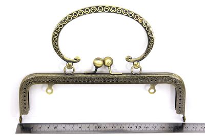 21 CM ÇANTA KULPU, ANTİK SARI RENK, KOD-23AS - 2