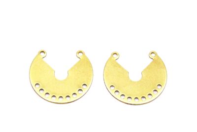 21x23 mm YUVARLAK DESENLİ PUL, HAM PİRİNÇ #1698H - 2