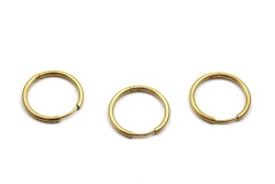 22 mm, ÇELİK KÜPE KANCASI, GOLD RENK, 1. KALİTE KARARMAZ - ERTÜRK