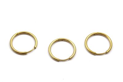 22 mm, ÇELİK KÜPE KANCASI, GOLD RENK, 1. KALİTE KARARMAZ - 1