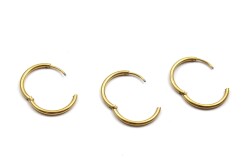 22 mm, ÇELİK KÜPE KANCASI, GOLD RENK, 1. KALİTE KARARMAZ - 2